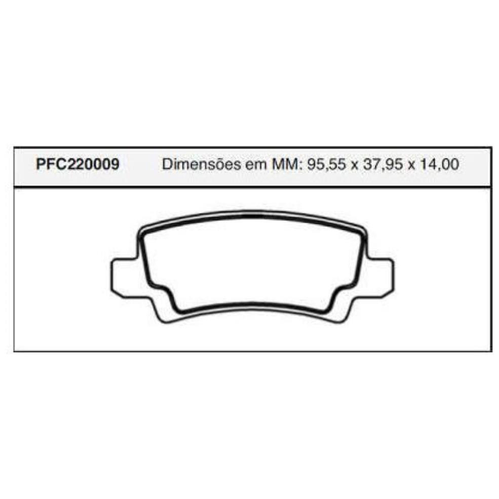 Pastilha Freio Traseira Varga para Toyota Corolla e Fielder - Cofap - PFC220009