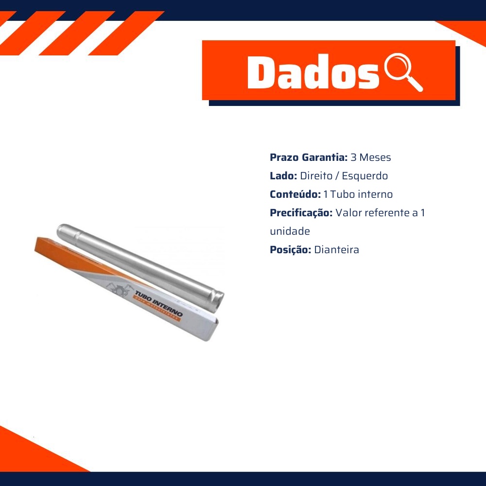 Tubo Interno Dianteiro para Honda Biz 125 - Cofap - TIC41021M