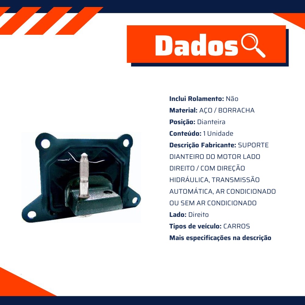 Coxim do Motor Dianteiro Lado Direito - Sampel - 3026