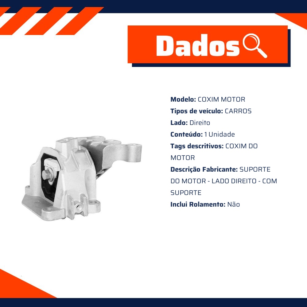 Coxim do Motor Direito - Sampel - 4953S