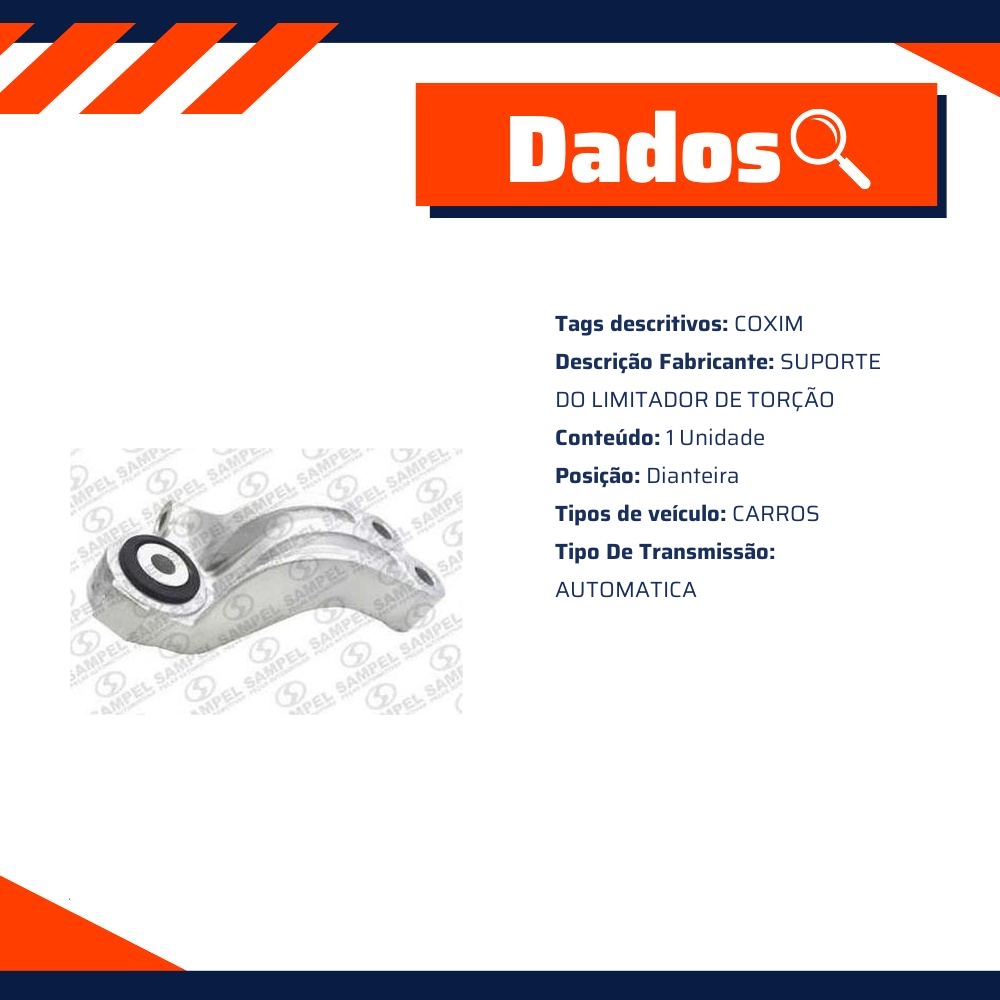 Suporte do Limitador de Torção para Fiat Toro e Jeep Renegade - Sampel - 1147