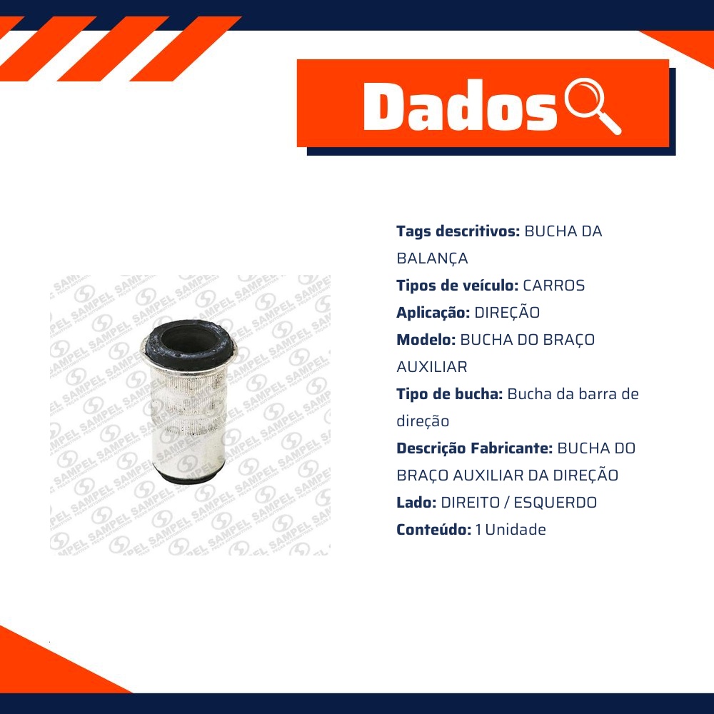 Bucha Do Braço Auxiliar Da Direção - Sampel - 3622