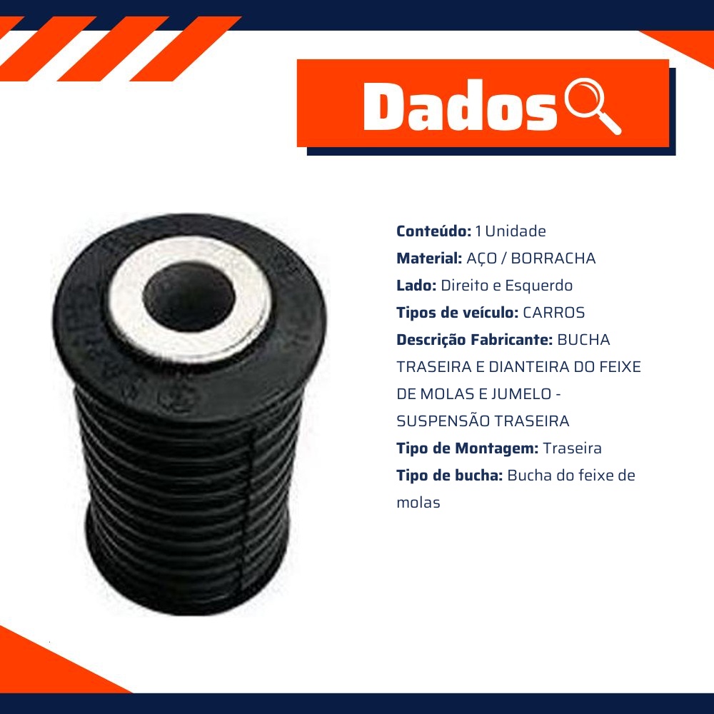 Bucha do Feixe de Molas e Jumelo para Renault Master - Sampel - 8521