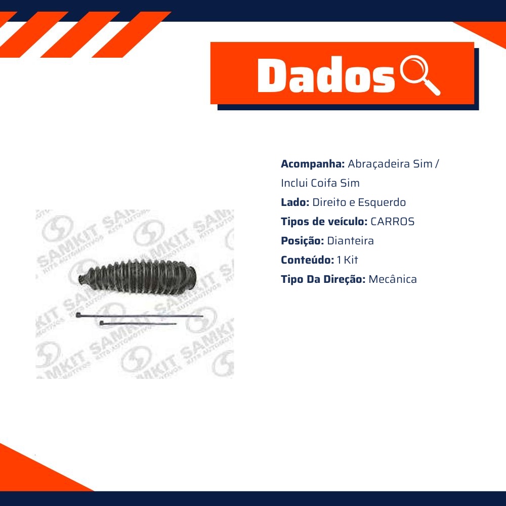 Kit Caixa de Direção Completo para Ford Escort Verona - Sampel - SK2803