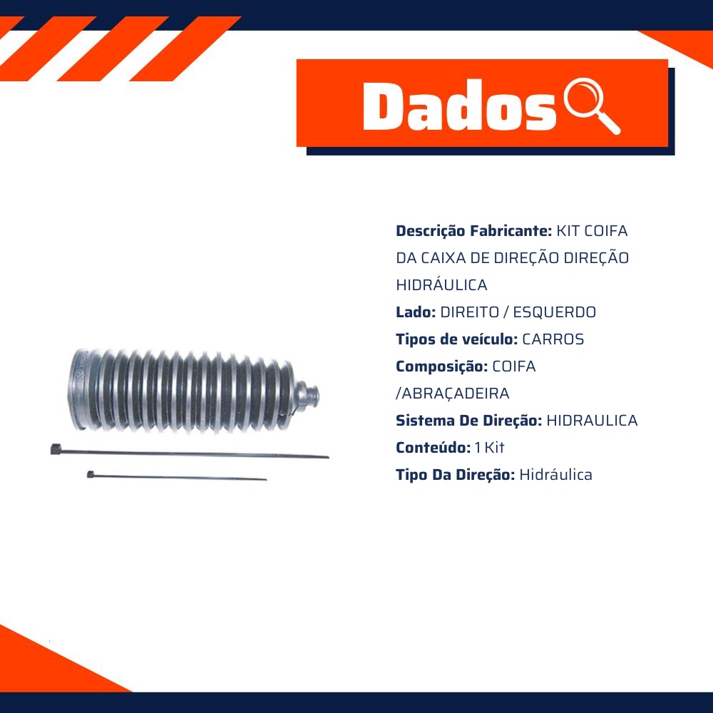Kit Coifa da Caixa de Direção para Fiat Palio Palio Weekend - Sampel - SK1409