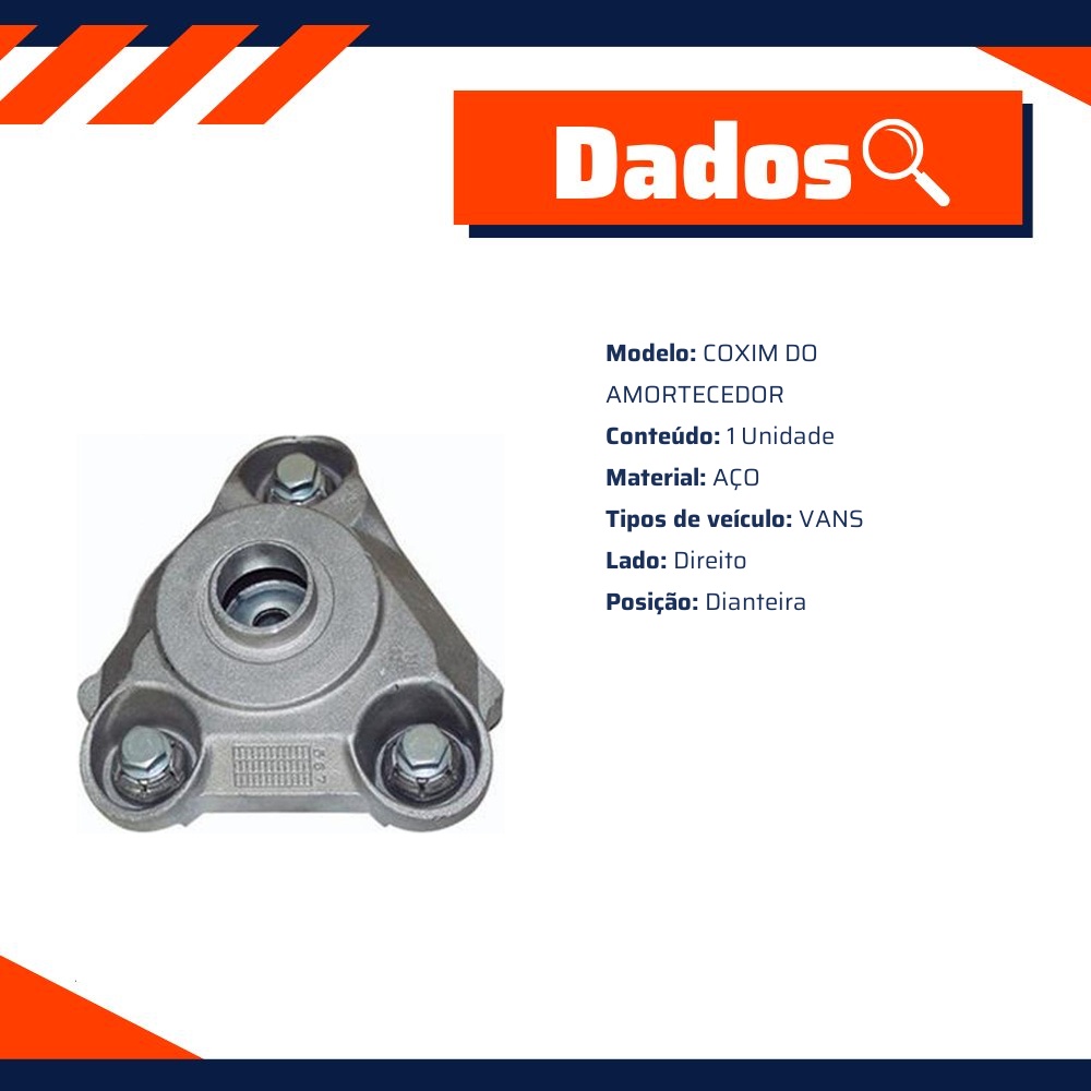 Suporte Do Amortecedor Dianteiro Direito - Sem Rolamento - Sampel - 7070