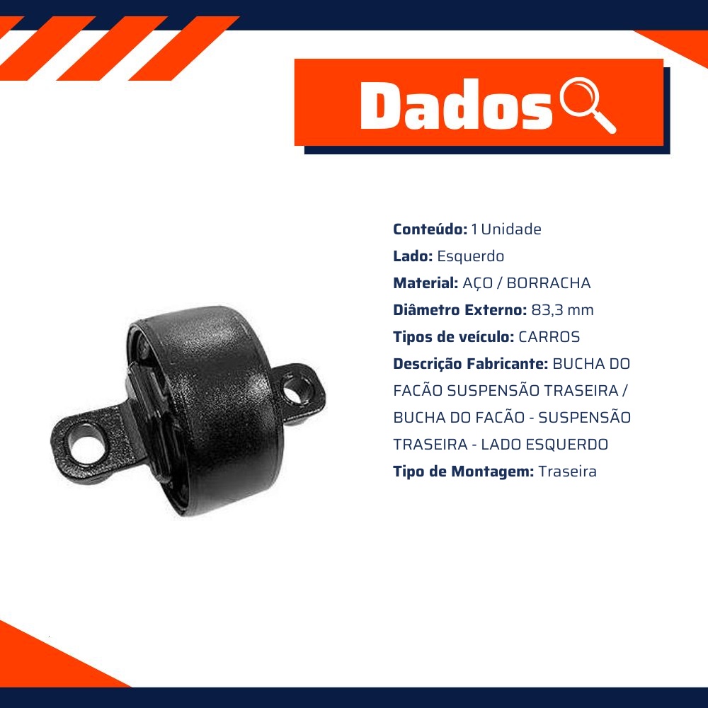Bucha do Facão Traseira para Hyundai IX35 - Sampel - 8471