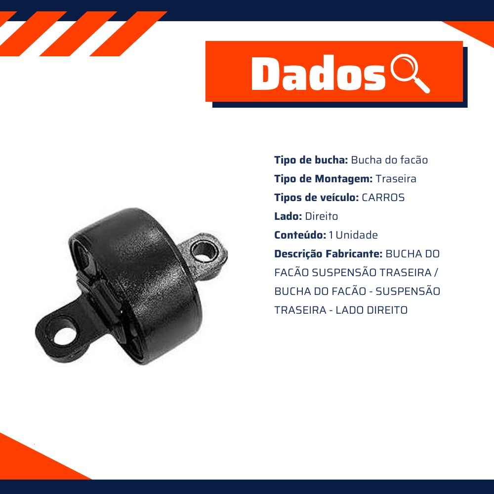 Bucha do Facão Traseira para Hyundai IX35 - Sampel - 8472