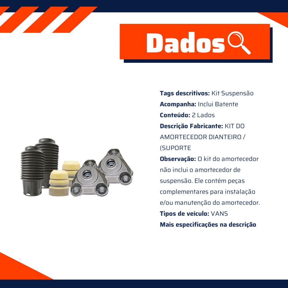 Par Kit do Amortecedor Dianteiro Dir e Esq - Sampel - SK707