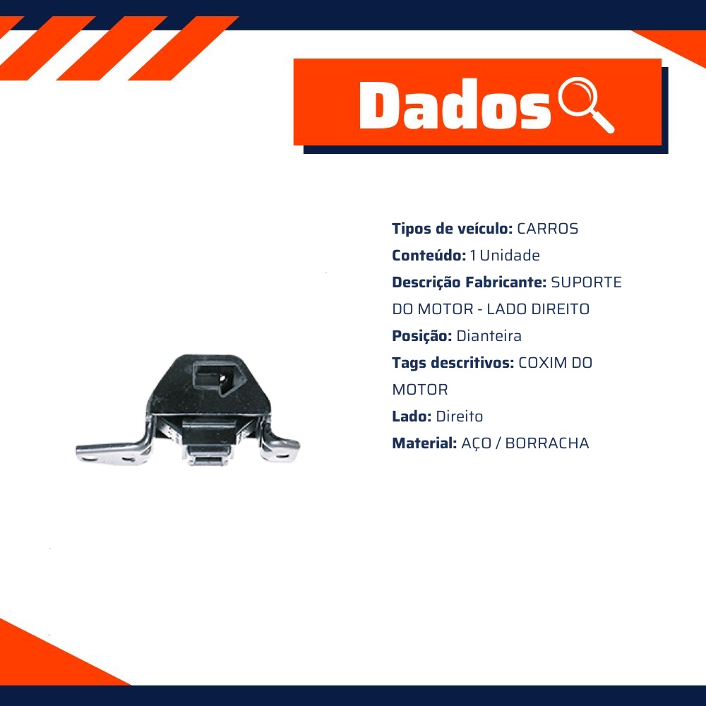 Coxim do Motor Direito - Sampel - 1303