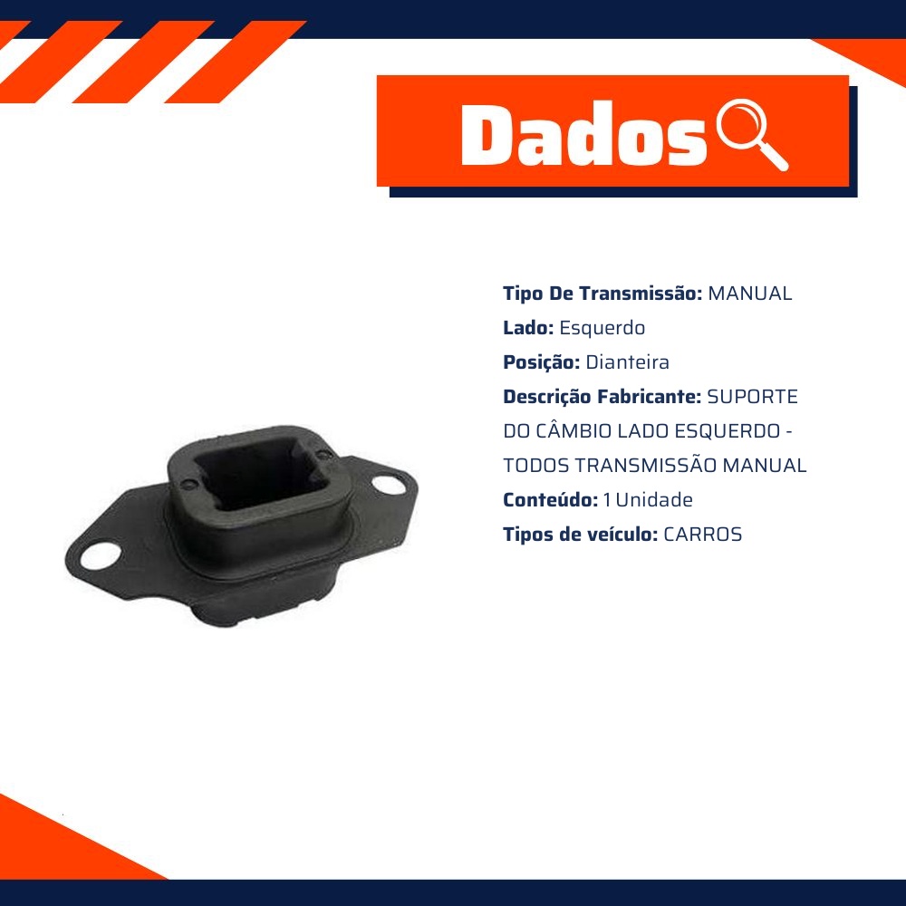 Suporte Do Câmbio Lado Esquerdo - Todos Transmissão Manual - Sampel - 8491
