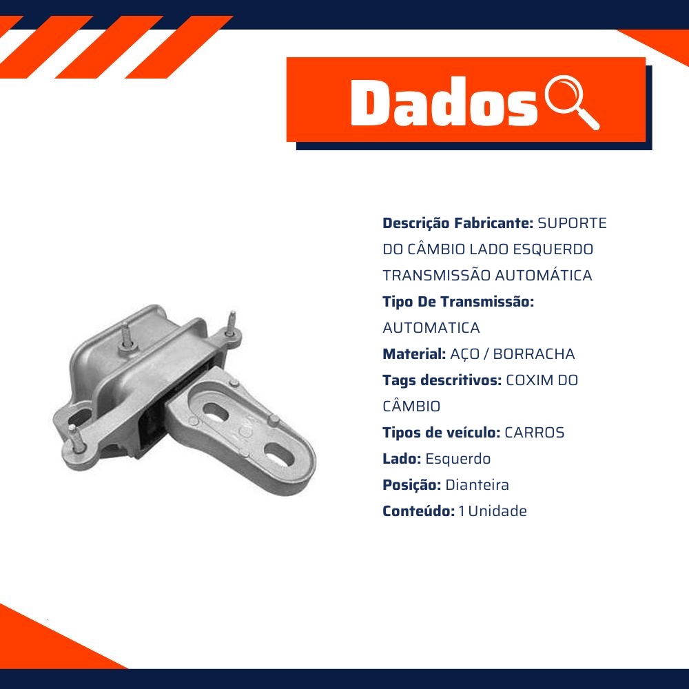 Suporte Do Câmbio Lado Esquerdo Transmissão Automática - Sampel - 2816