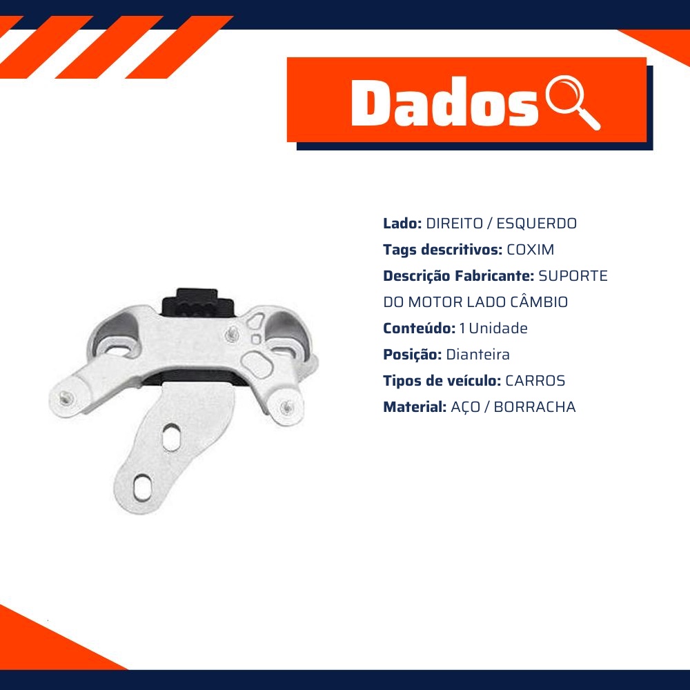 Suporte do Motor Lado Câmbio para Ford Ecosport - Sampel - 2812