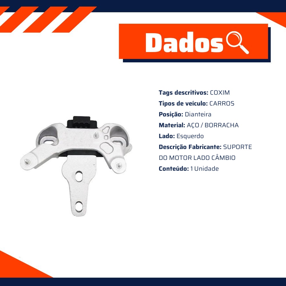 Suporte do Motor Lado Câmbio para Ford Fiesta e Fiesta Sedan - Sampel - 2813