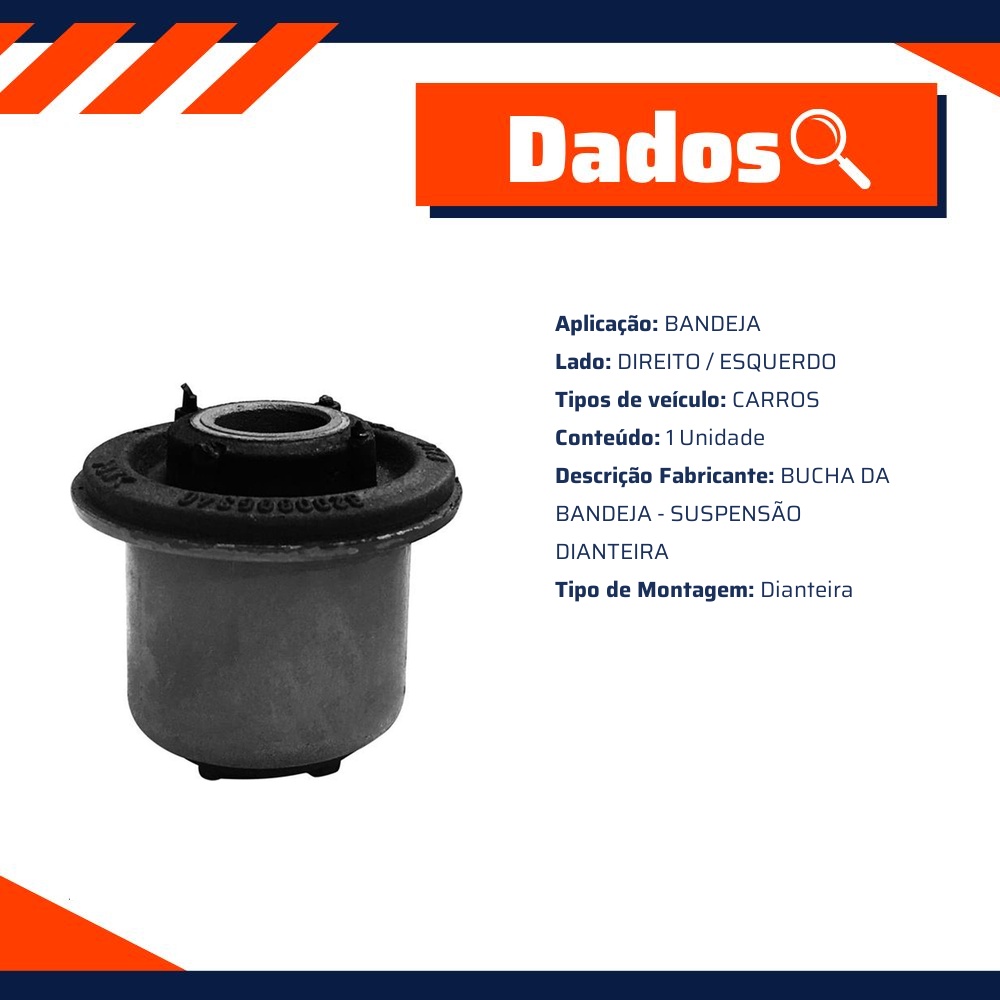 Bucha da Bandeja para Renault Duster - Sampel - 8185