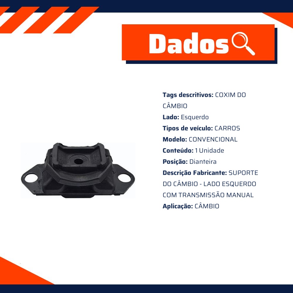 Suporte Do Câmbio Esquerdo Com Transmissão Manual - Sampel - 8152
