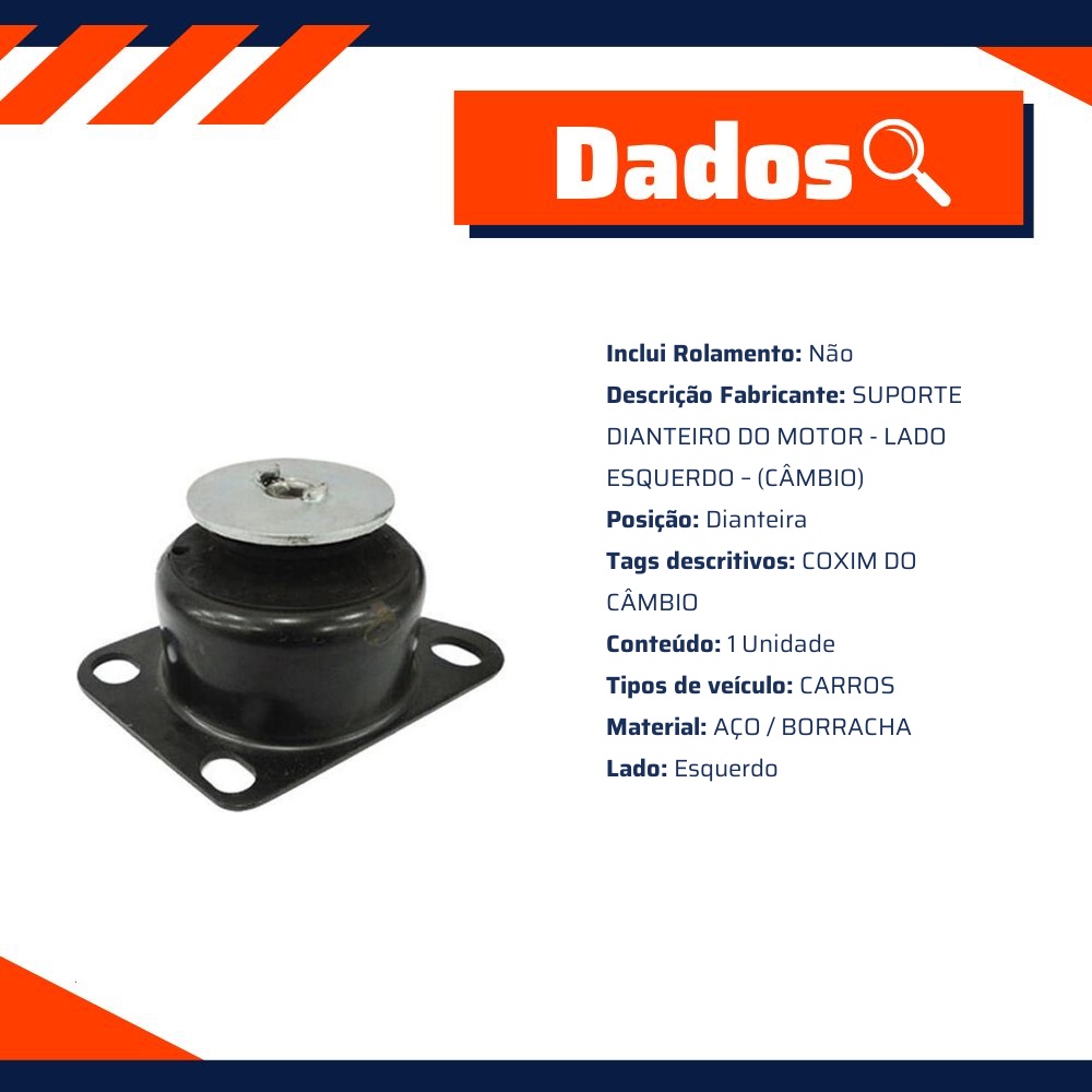 Coxim do Motor Dianteiro Esquerdo – (Câmbio) - Sampel - 1089