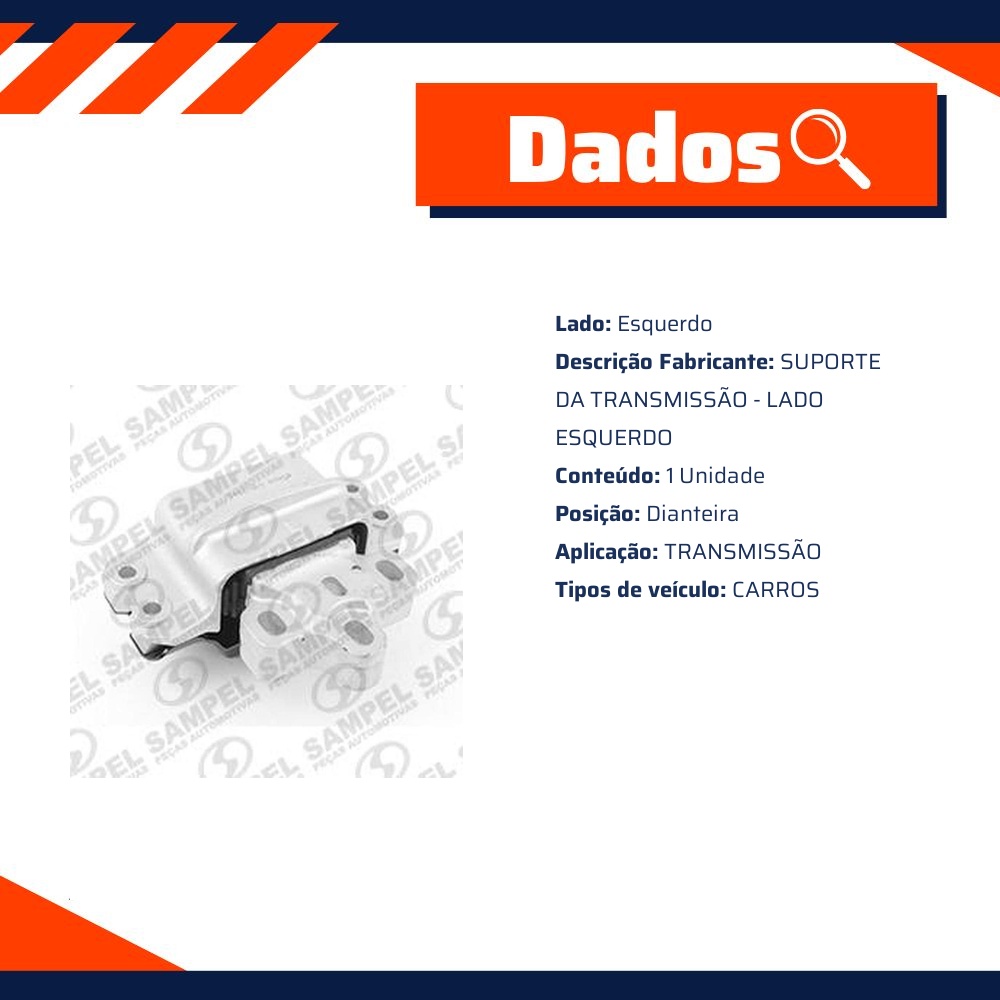 Suporte da Transmissão Esquerdo para Volkswagen Tiguan - Sampel - 4990