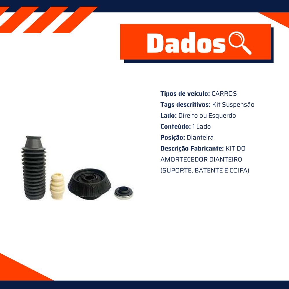Kit do Amortecedor Dianteiro 1 Lado - Sampel - SK91013BS