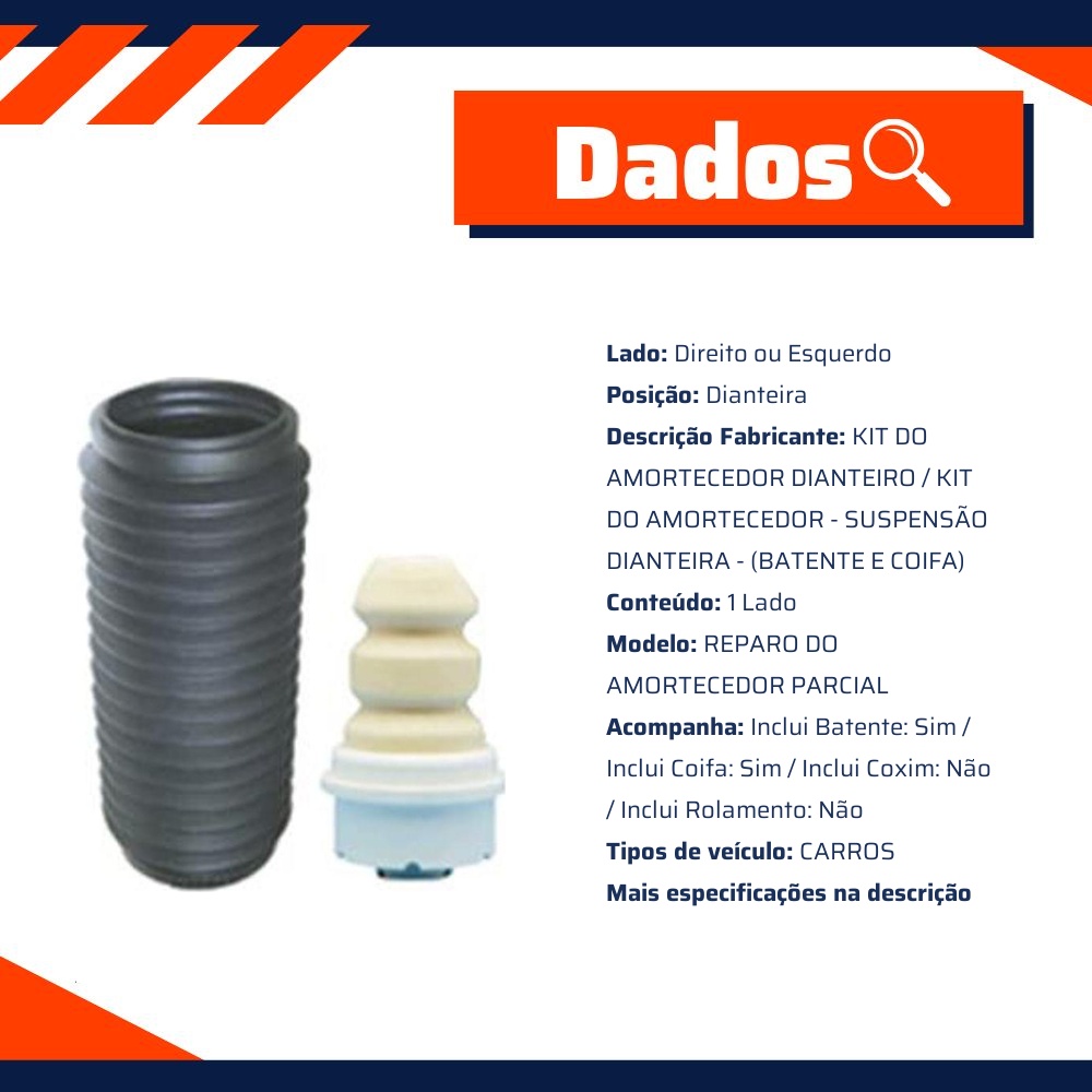 Kit Amortecedor Dianteiro 1 Lado para Fiat Doblo - Sampel - SK135S