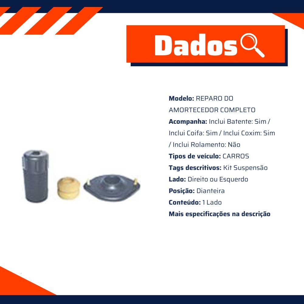 Kit do Amortecedor Dianteiro 1 Lado - Sampel - SK324S