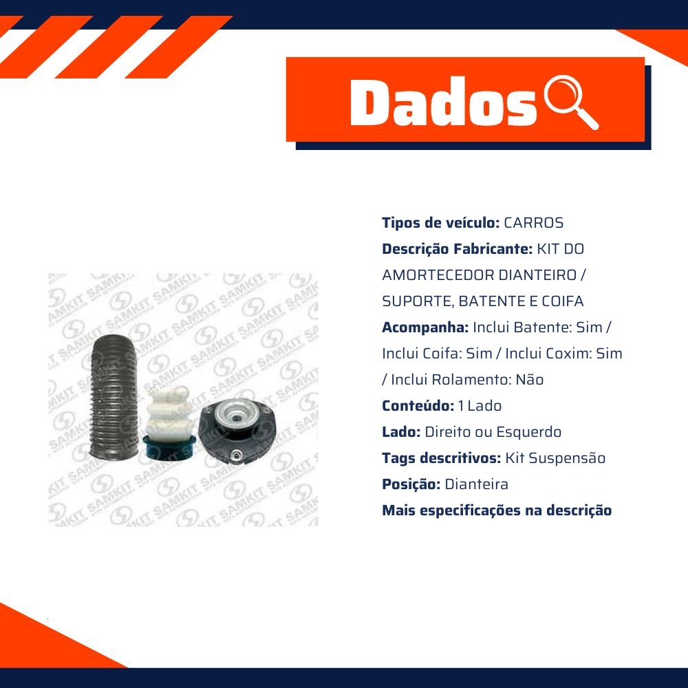 Kit do Amortecedor Dianteiro 1 Lado - Sampel - SK425S