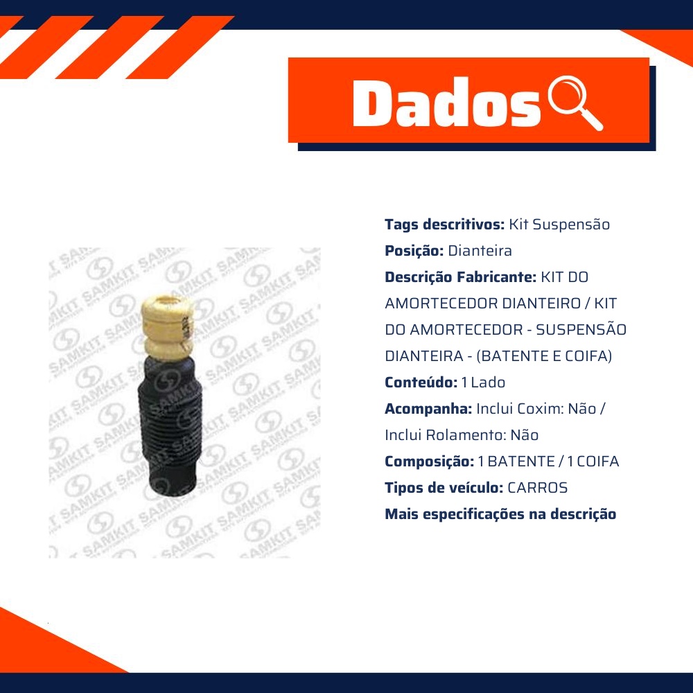Kit do Amortecedor Dianteiro 1 Lado - Sampel - SK840S