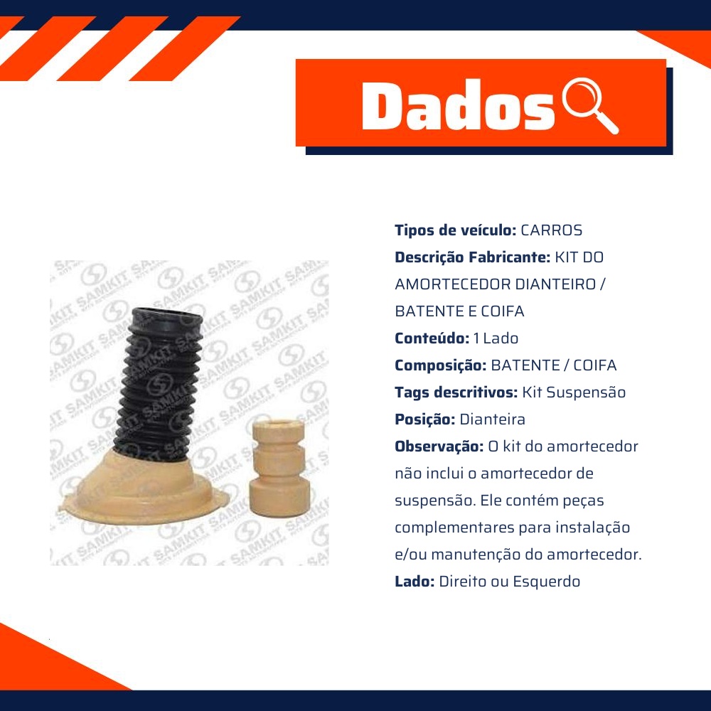 Kit do Amortecedor Dianteiro 1 Lado - Sampel - SK949S