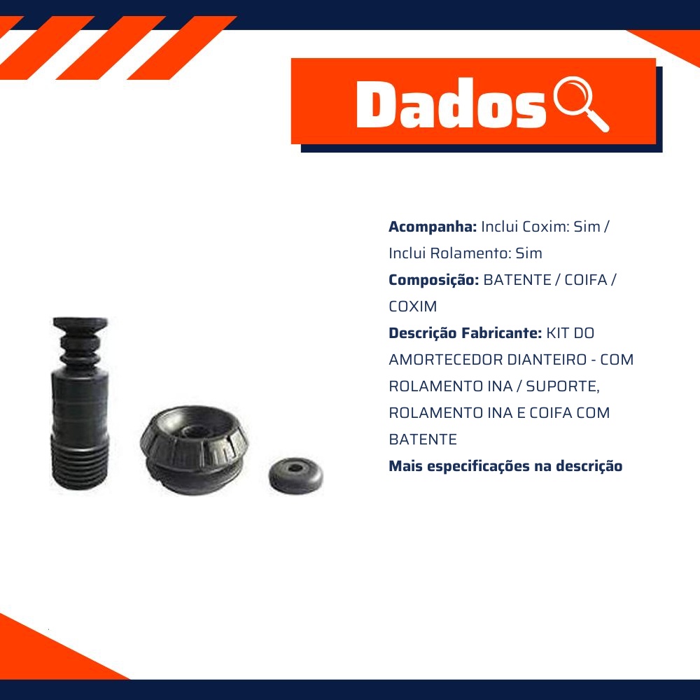 Kit Amortecedor Dianteiro 1 Lado para Nissan March e Versa - Sampel - SK931S