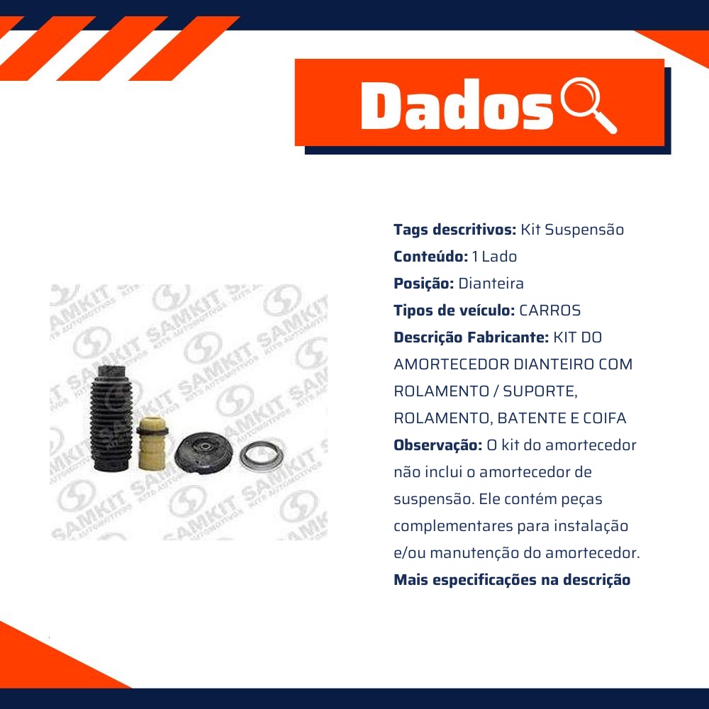 Kit do Amortecedor Dianteiro 1 Lado - Sampel - SK926S