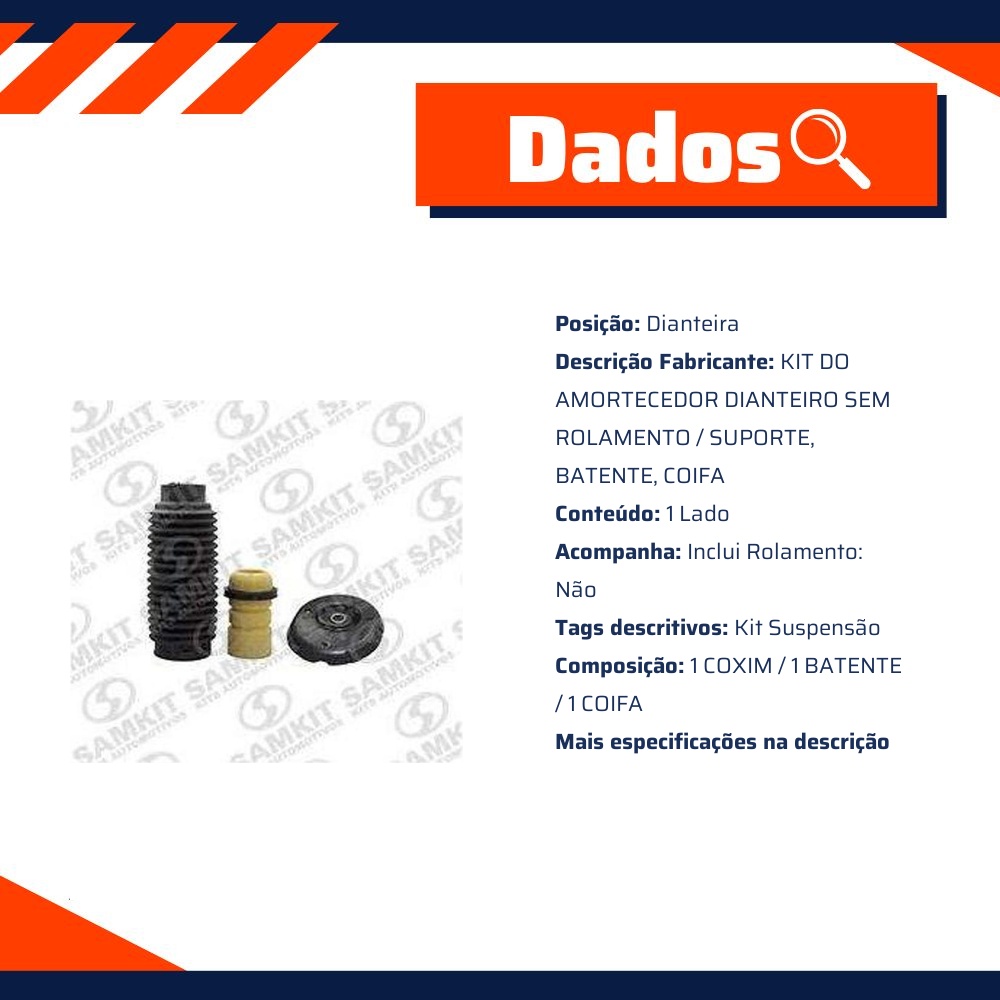 Kit do Amortecedor Dianteiro 1 Lado - Sampel - SK927S