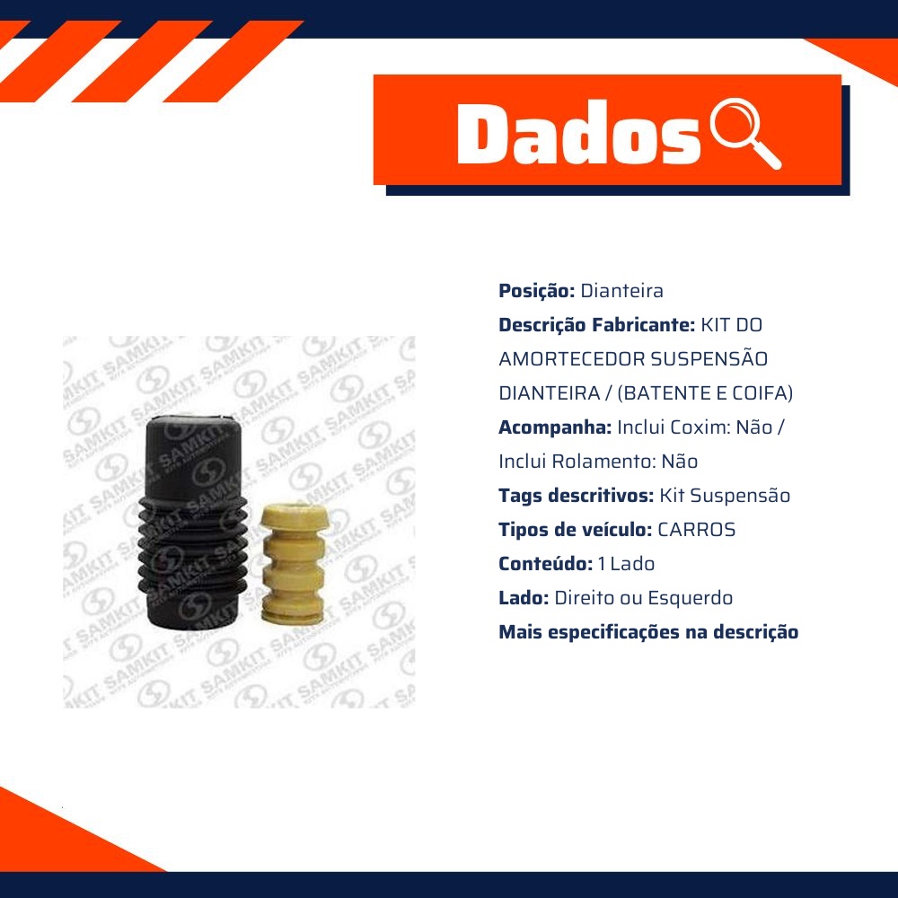 Kit do Amortecedor Dianteiro 1 Lado - Sampel - SK889S