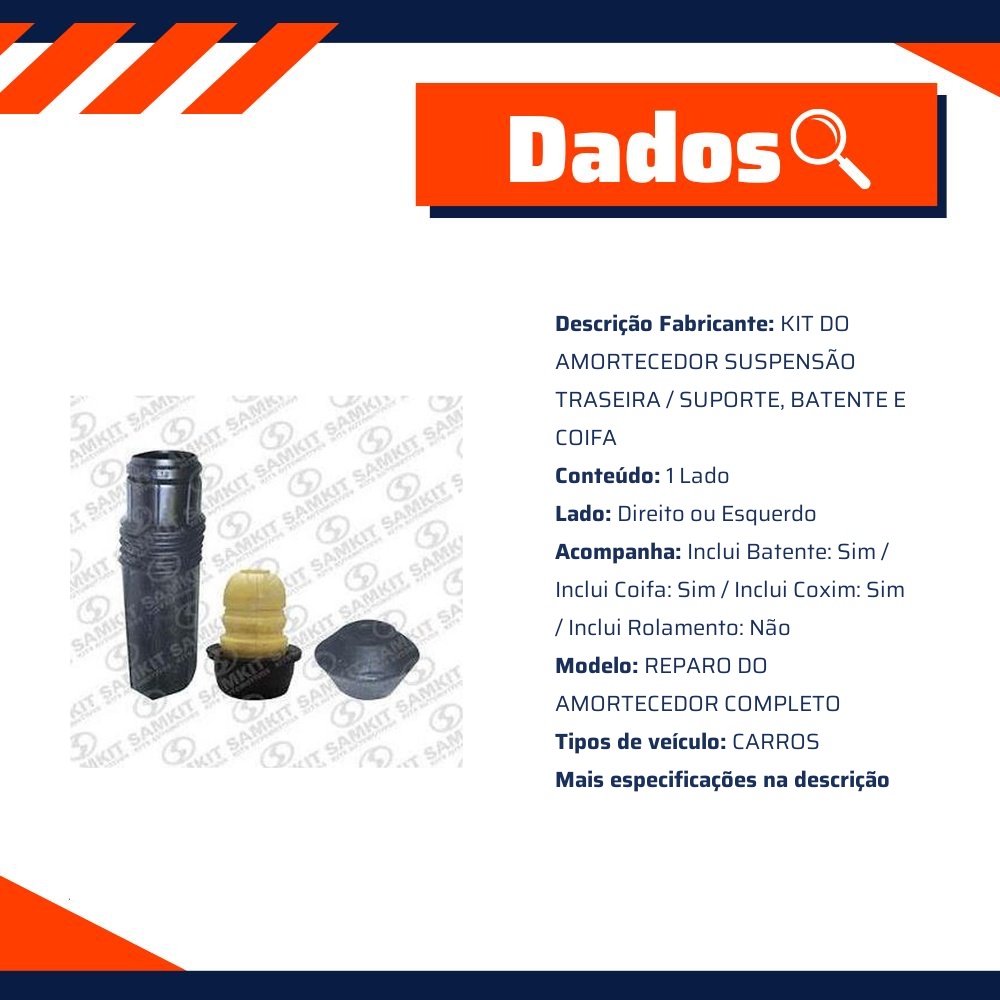 Kit do Amortecedor Traseiro 1 Lado - Sampel - SK155S