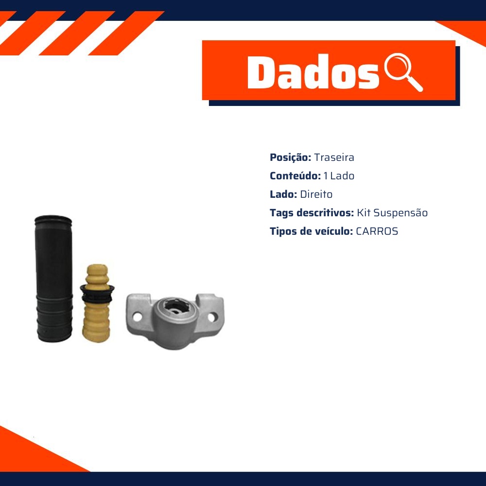 Kit do Amortecedor Traseiro Direito - Sampel - SK364D