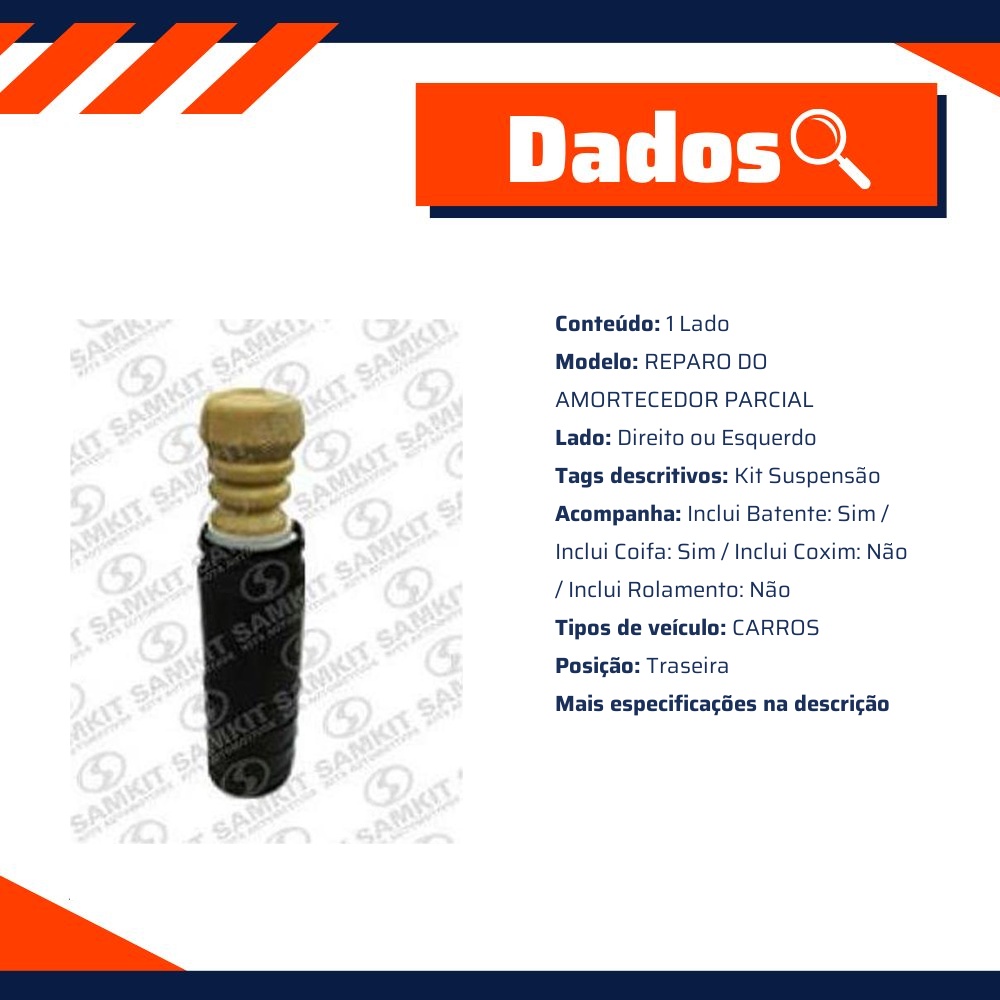 Kit do Amortecedor Traseiro 1 Lado - Sampel - SK151S