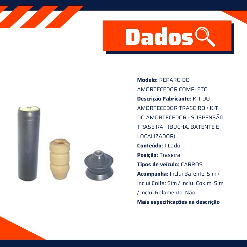 Kit do Amortecedor Traseiro 1 Lado - Sampel - SK309S