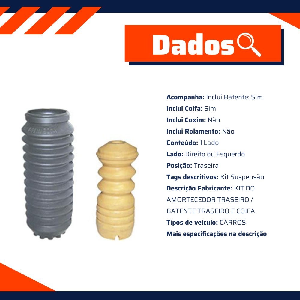 Kit do Amortecedor Traseiro 1 Lado - Sampel - SK404S