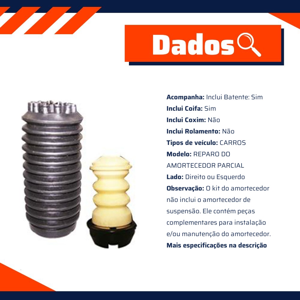 Kit do Amortecedor Traseiro 1 Lado - Sampel - SK422S