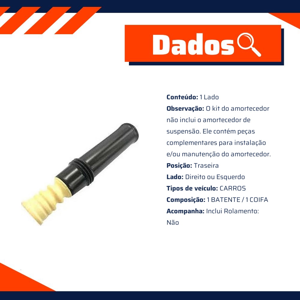 Kit do Amortecedor Traseiro 1 Lado - Sampel - SK858S