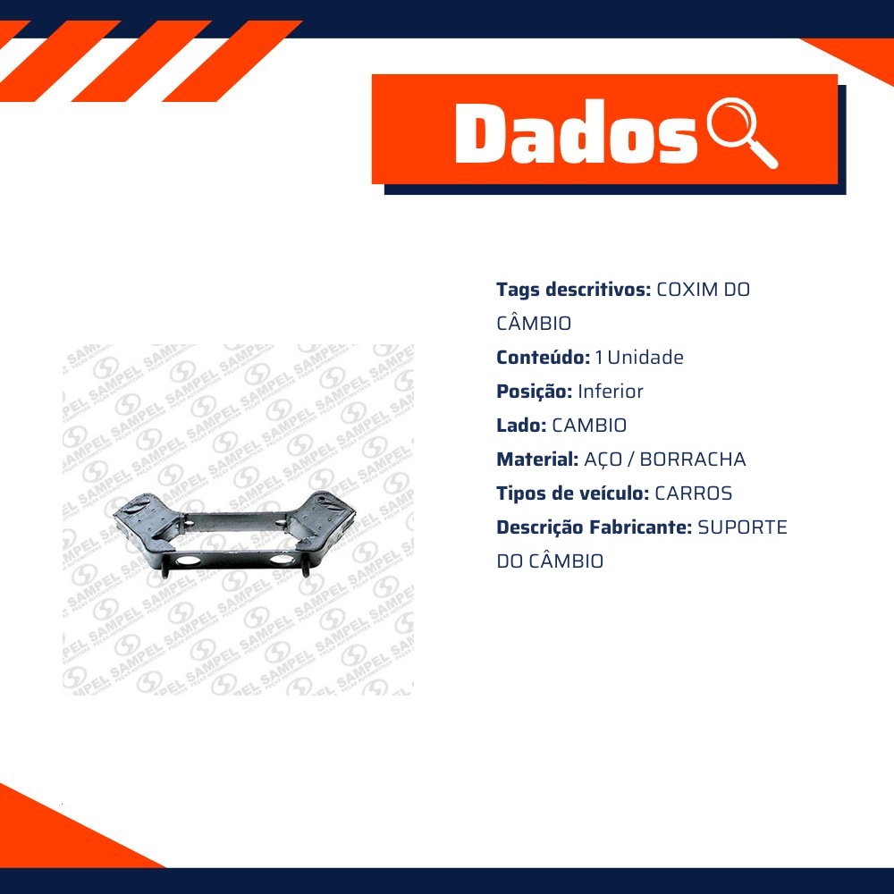 Suporte do Câmbio para Chevrolet Caravan e Opala - Sampel - 3645