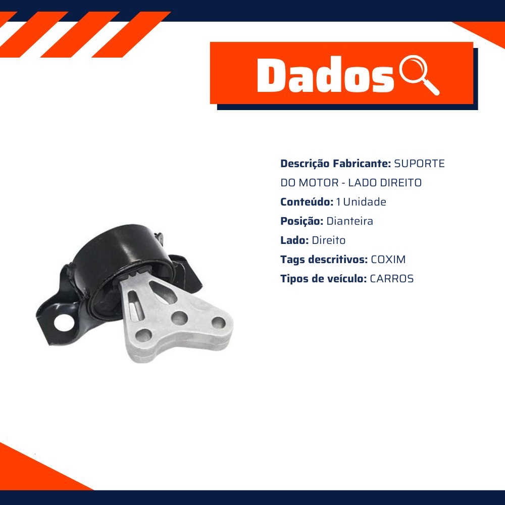 Suporte do Motor Direito para Renault Kwid - Sampel - 8420