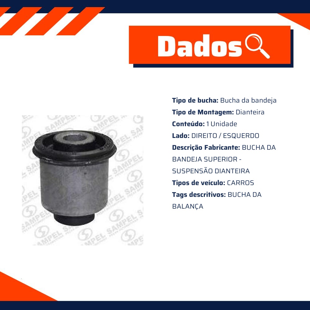 Bucha da Bandeja Superior para Nissan Frontier - Sampel - 8367