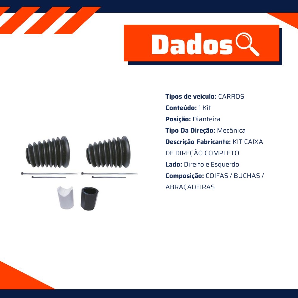 Kit Caixa De Direção Completo - Sampel - SK2802
