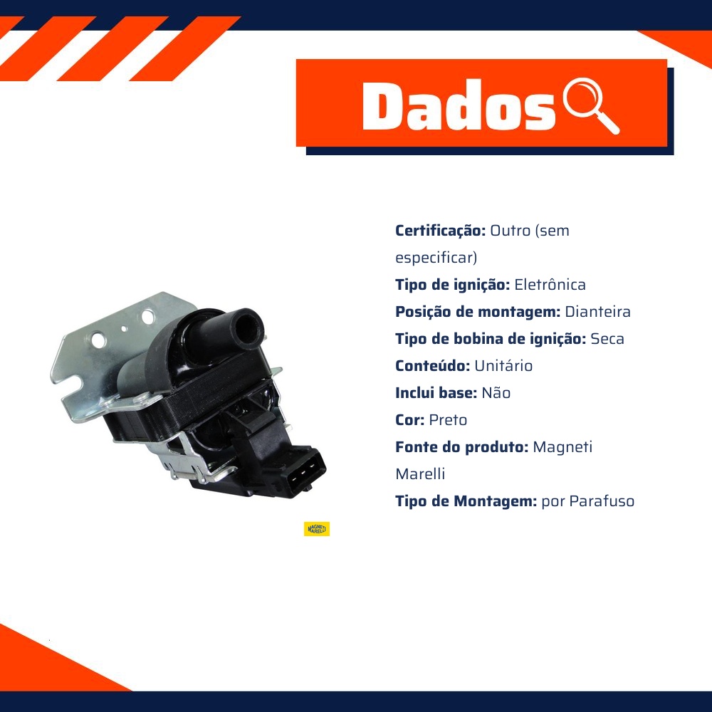 Bobina De Ignição - Magneti Marelli - BI0039MM