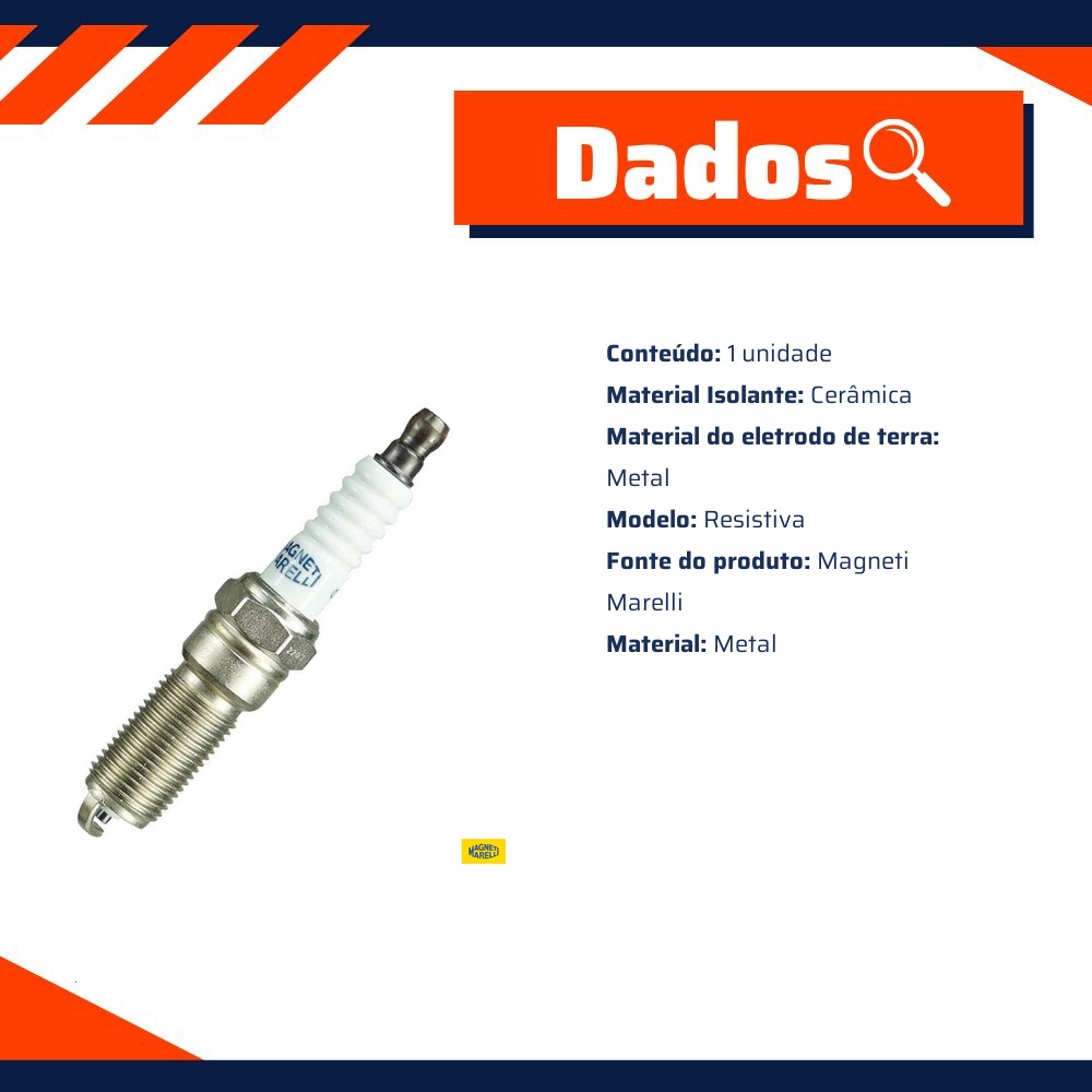 Vela de Ignição Resistiva - Magneti Marelli - QH6RTCMM-10