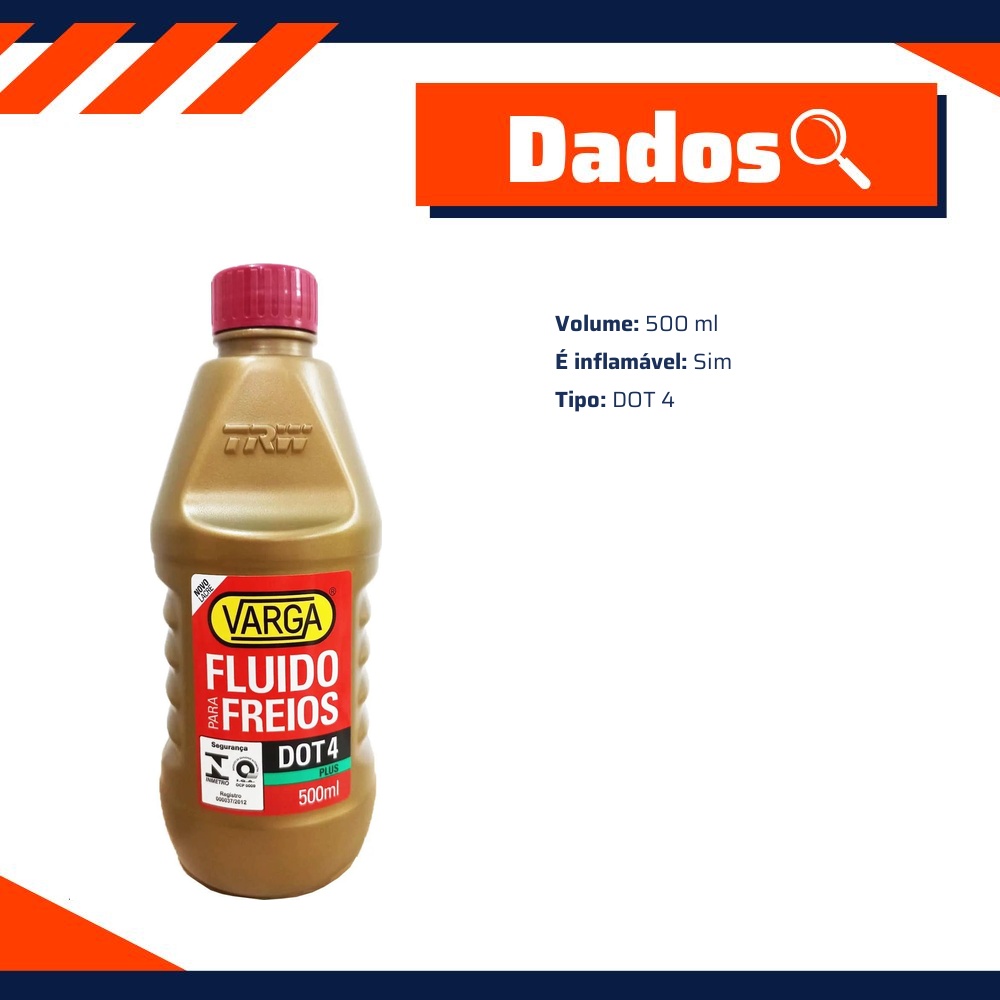 Fluido de Freio Varga DOT 4 500ml - TRW - RCLF00054