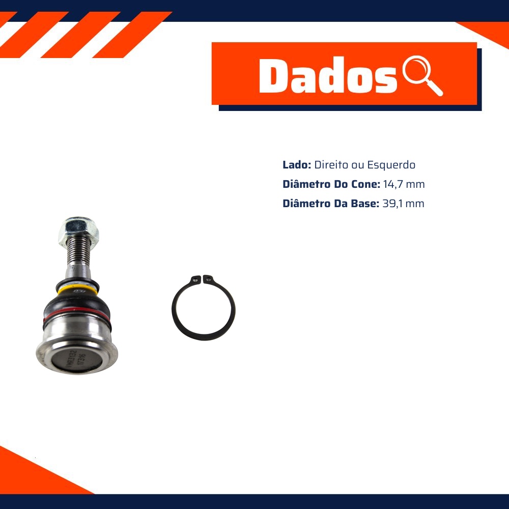 Pivô de Suspensão Inferior para Nissan Sentra - Viemar - 503132