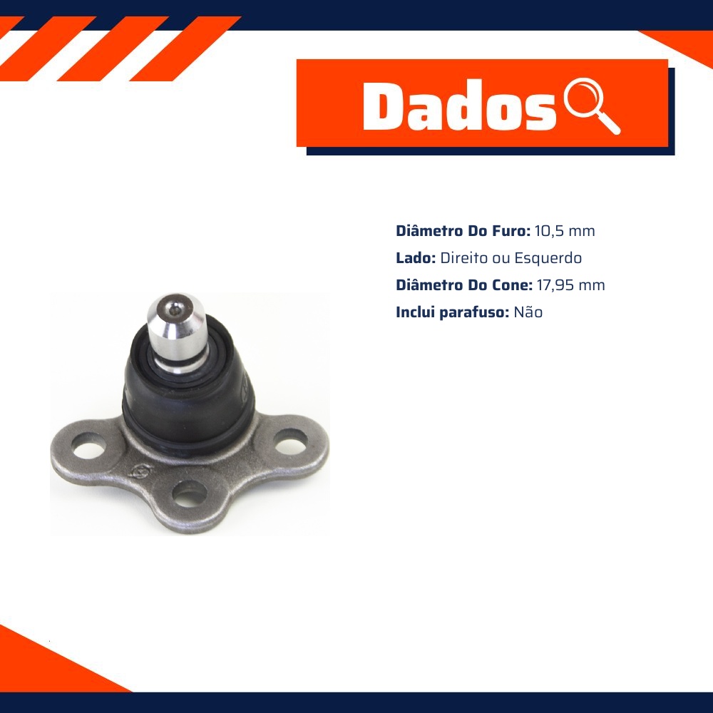 Pivô de Suspensão Inferior para Citroen C3 - Viemar - 503314