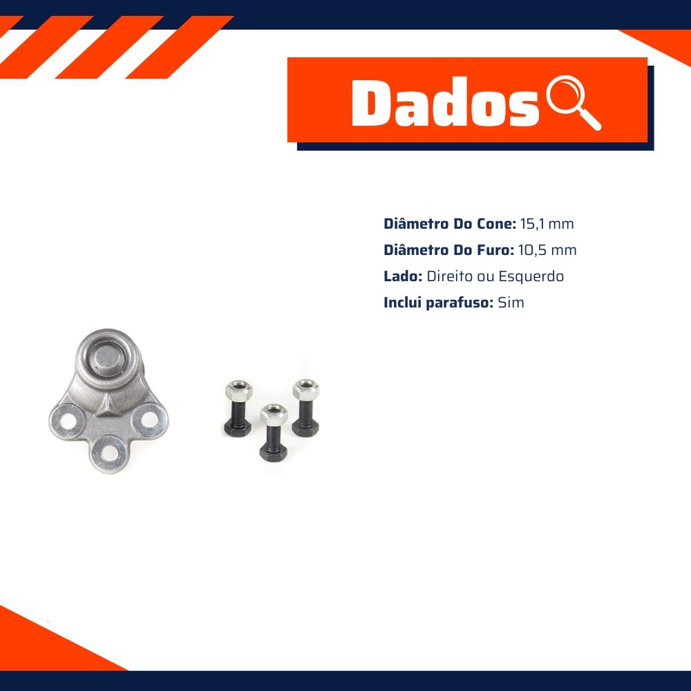 Pivô de Suspensão Inferior para Chevrolet Captiva - Viemar - 503399