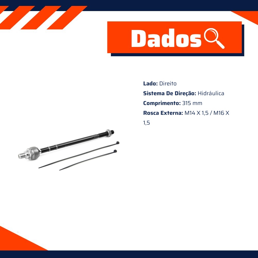 Terminal Axial de Direção Hidráulica - Viemar - 680539